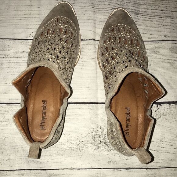 Jeffrey Campbell Taggart Suede Cutout Booties - Picture 6 of 8